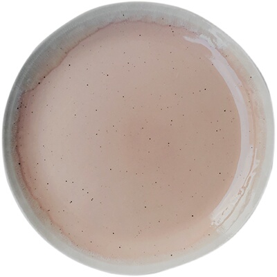 AHAHOME粉色沙滩异形边缘盘