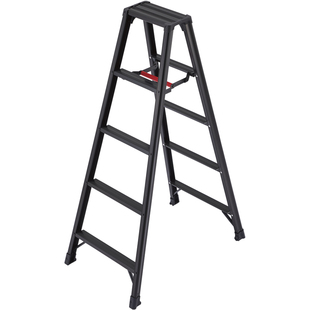 日本长谷川Hasegawa家用梯折叠人字轻量铝合金五步工程梯黑色RZB