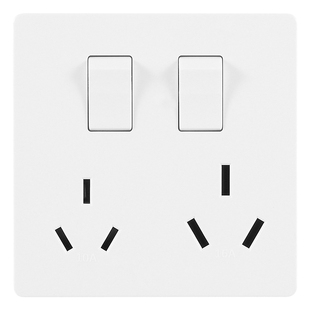 六孔插座86型带开关二开空调热水器专用电源插座10a16a双三孔面板