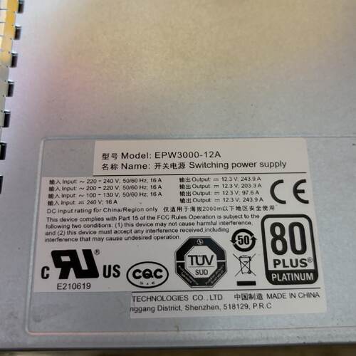 议价EPW3000-12A服务器电源适用