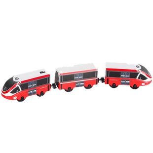 儿童玩具火车轨道发光电动车仿真男孩火车动车高铁模型发声和谐号