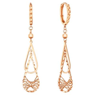 WithLove玫瑰18K金素金耳坠