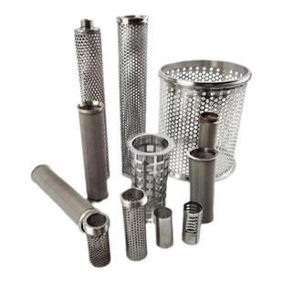 304不锈钢过滤网筒圆柱形冲孔网分离过滤筒定制管道y型过滤器滤网
