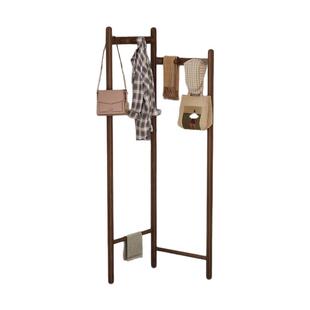 实木白蜡木转角衣帽架落地卧室衣服架家用省空间可定制尺寸挂衣架