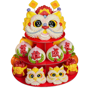 胶东花饽饽宝宝百岁生日中式蛋糕
