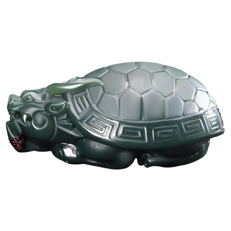 真品和田玉龙龟手把件新疆青玉小把玩件男士女士玉石手玩件玉挂件