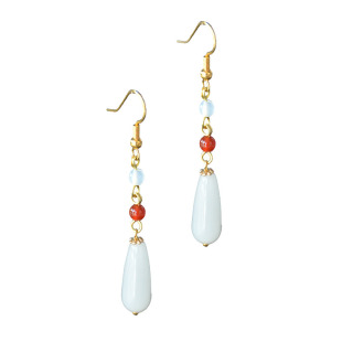 汉服耳环长流苏耳坠耳夹复古风简约百搭仙女气质个性少女个性包邮