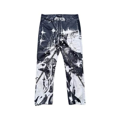 CEEC LA 秋冬男士锐舞星球印花结构拉链长裤301360