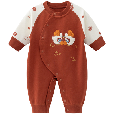 舒绒棉秋冬宝宝喜庆连体衣