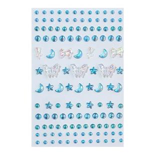 女童立体蝴蝶贴纸儿童化妆脸贴饰品演出女孩公主眼部配饰水钻贴纸