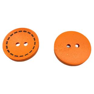 20颗/包15/20/25mm彩色两眼木扣儿童圆形纽扣手工diy衬大衣混装扣