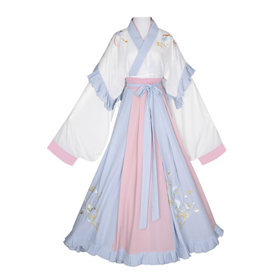 如梦霓裳晋制交领半袖闺蜜装汉服
