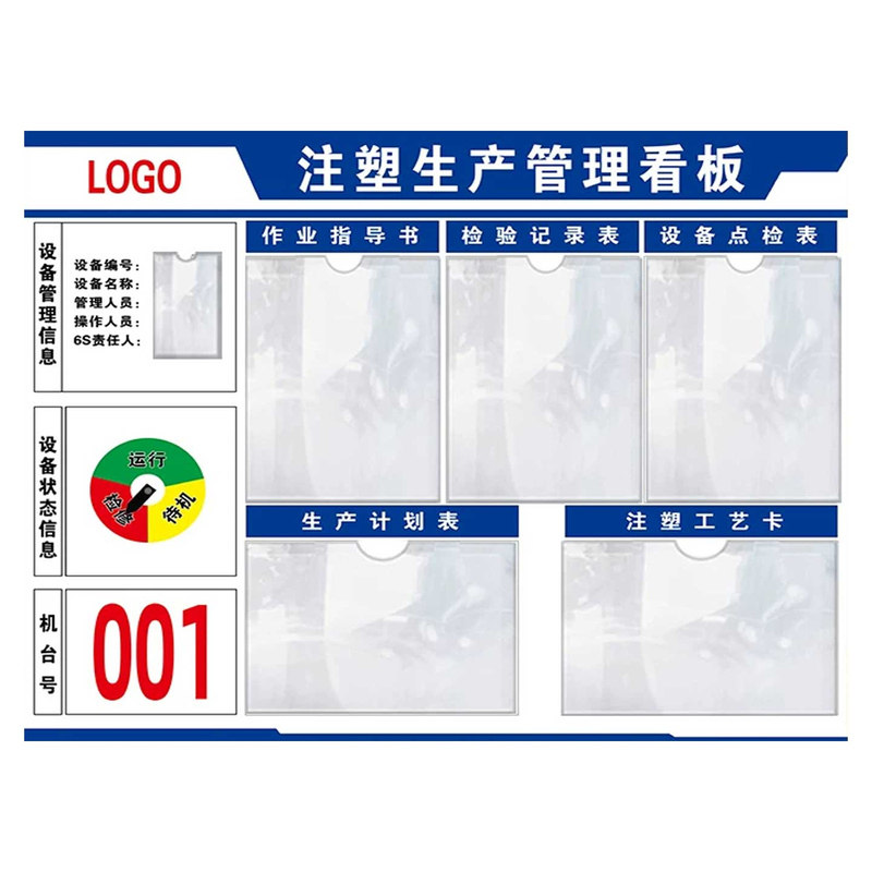 注塑机生产看板公示栏展板定制