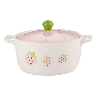 可爱厨房双耳带盖猪油罐陶瓷无孔耐高温家用大容量装油罐储油容器