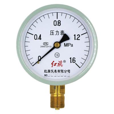 红旗仪表温州Y100压力表1.6MPA