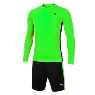 SFS安踏正版 长袖足球服套装男 成人组队服足球训练比赛球衣定制