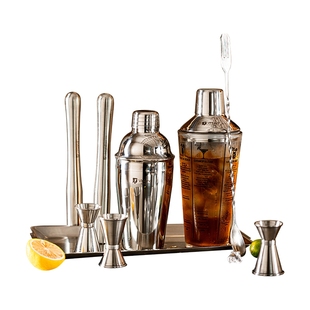 英国雪克杯一套家用奶茶店专用捣汁棒手打柠檬茶工具调酒壶器套装