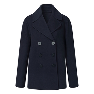 歌莉娅全羊毛短大衣女2025新款冬季穿搭双面呢西装外套1EDL6N200