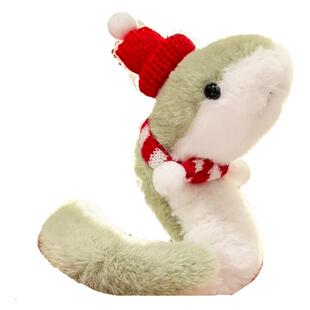 可爱小蛇玩偶毛绒玩具公仔男女孩仿真青蛇手偶摆件蛇年吉祥物礼物