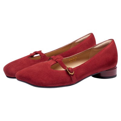 沈月陈都灵款苹果派蹀愫豹纹玛丽珍芭蕾平底鞋不累脚单鞋女