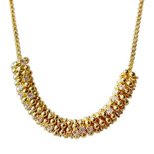 轻奢小众简约项链女款2026新款百搭金色锁骨链高级感气质时尚