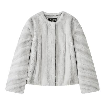 【白色天鹅绒小母貂】Laurel劳芮新款丹麦袖水貂LWL364S01300