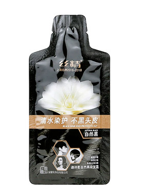 章华植物染发剂膏自然黑色遮白发