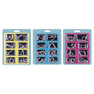 解扣玩具九连环智力解锁环益智玩具鲁班锁孔明锁套装小学生24件套