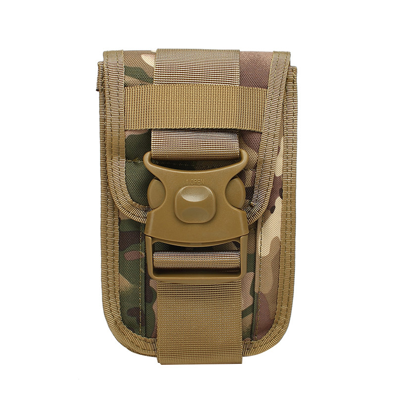 5.5 6寸手机套薄竖款户外军迷战术迷彩腰包穿皮带插扣手机包卡包