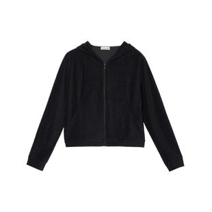 素然ZUCZUG 4M36 25春季女士薄毛巾针织布修身拉链卫衣