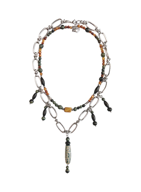 新中式复古双层叠戴项链