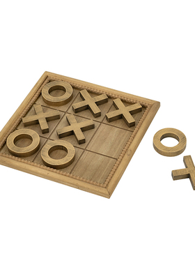 简约大理石实木棋盘桌面摆件