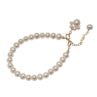 CECILIA原创 猫爪可挂吊坠小红书同款天然珍珠14K包金手链ins送礼