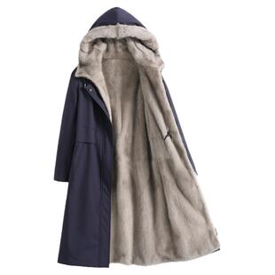 2026新款貂袖貂皮内胆派克服女中长款整貂水貂毛尼克服皮草大衣冬