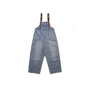 女童牛仔背带裤春秋2026新款洋气儿童宽松设计款时尚中大童长裤子