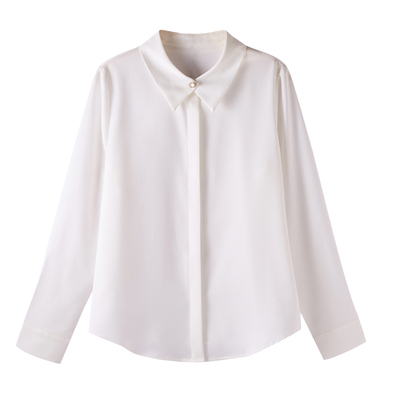 CHICBLISS暗门襟交叉领长袖衬衫