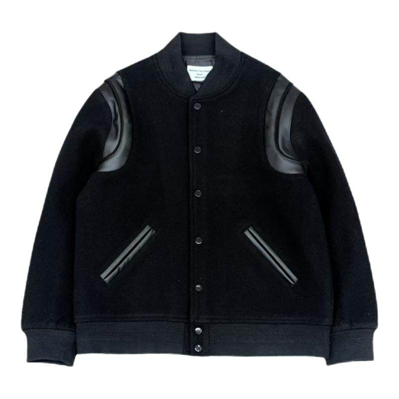 MHCF 自主品牌韩版简约羊毛毛呢棒球服夹克小香风短款外套