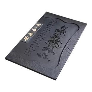 天然茶桌石板面茶台石板嵌入式乌金石茶盘定制桌面中间盖板空位