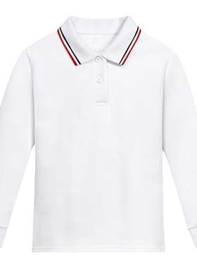 中小学生校服polo衫加绒长袖班服