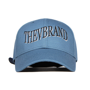 THE V BRAND美式街头嘻哈潮流Logo字体刺绣可调节棒球帽弯檐帽