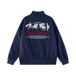 DHSS美式街头战马刺绣飞行夹克男女宽松高街潮牌情侣百搭休闲外套