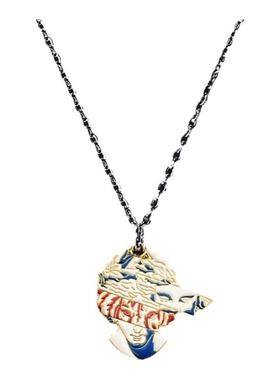 龙头大卫项链ins错位雕像吊坠