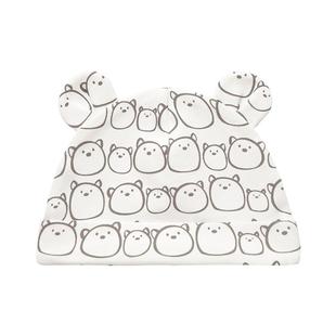 新生儿胎帽婴儿a类纯棉帽子0-3月初生小月龄宝宝春秋冬婴幼儿白色