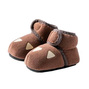 宝宝棉鞋地板鞋儿童地板袜隔凉女童秋冬款小孩室内家居男童棉拖鞋