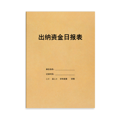 出纳资金日报表双面记账本