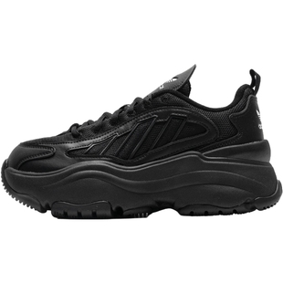 阿迪达斯三叶草女鞋春季新款厚底老爹鞋黑色休闲鞋OZGAIA运动鞋女