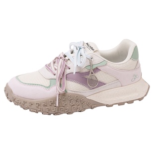 木林森女鞋2025新款冬季休闲运动厚底阿甘显脚小爆款德训老爹潮鞋