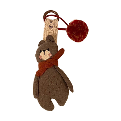 韩系可爱卡通立体挂件布艺小动物包包挂饰钥匙扣配饰情侣创意礼物