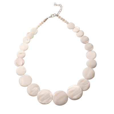 高级天然贝母圆片女度假风气质潮