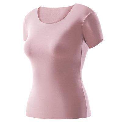 简云莫代尔无痕修身短袖t恤